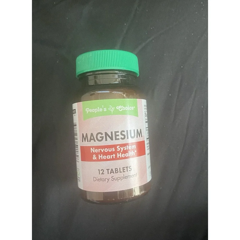 3 X Peoples's choice Magnesium Nervous System & Heart Health 12 Tablets